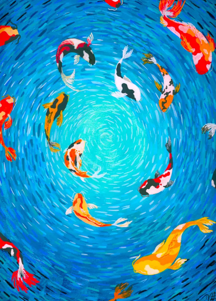 2.5’’ x 3.5’’ ACEO - Matte / ’Dance of the Koi’