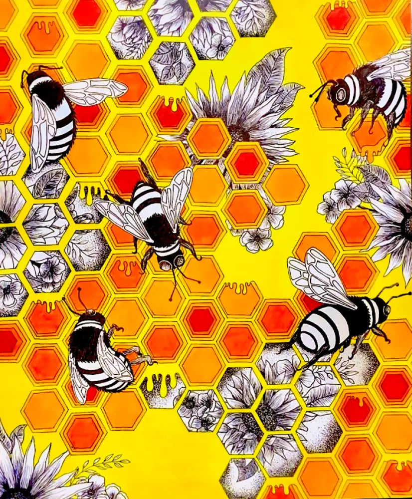 2.5’’ x 3.5’’ ACEO - Matte / ’Hexagonal Harmony’